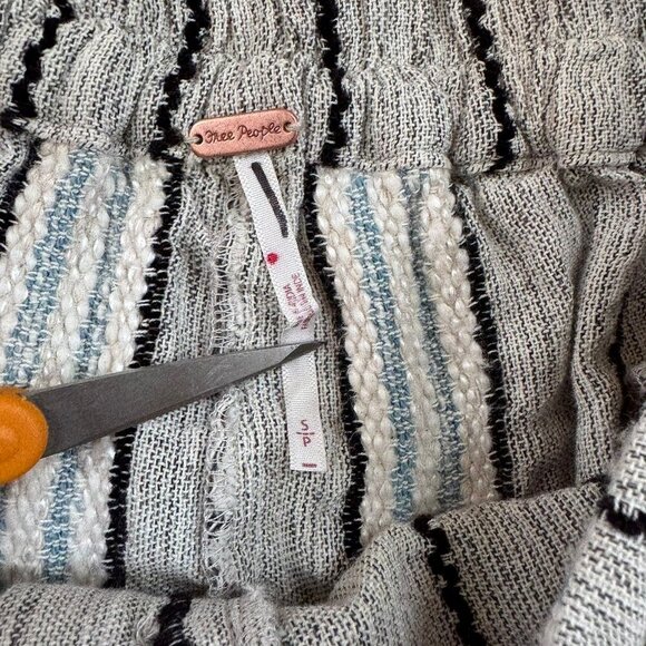 New Free People Take Me To Paris Low Back Striped Two Piece Pants Set Grey Small - Picture 7 of 15